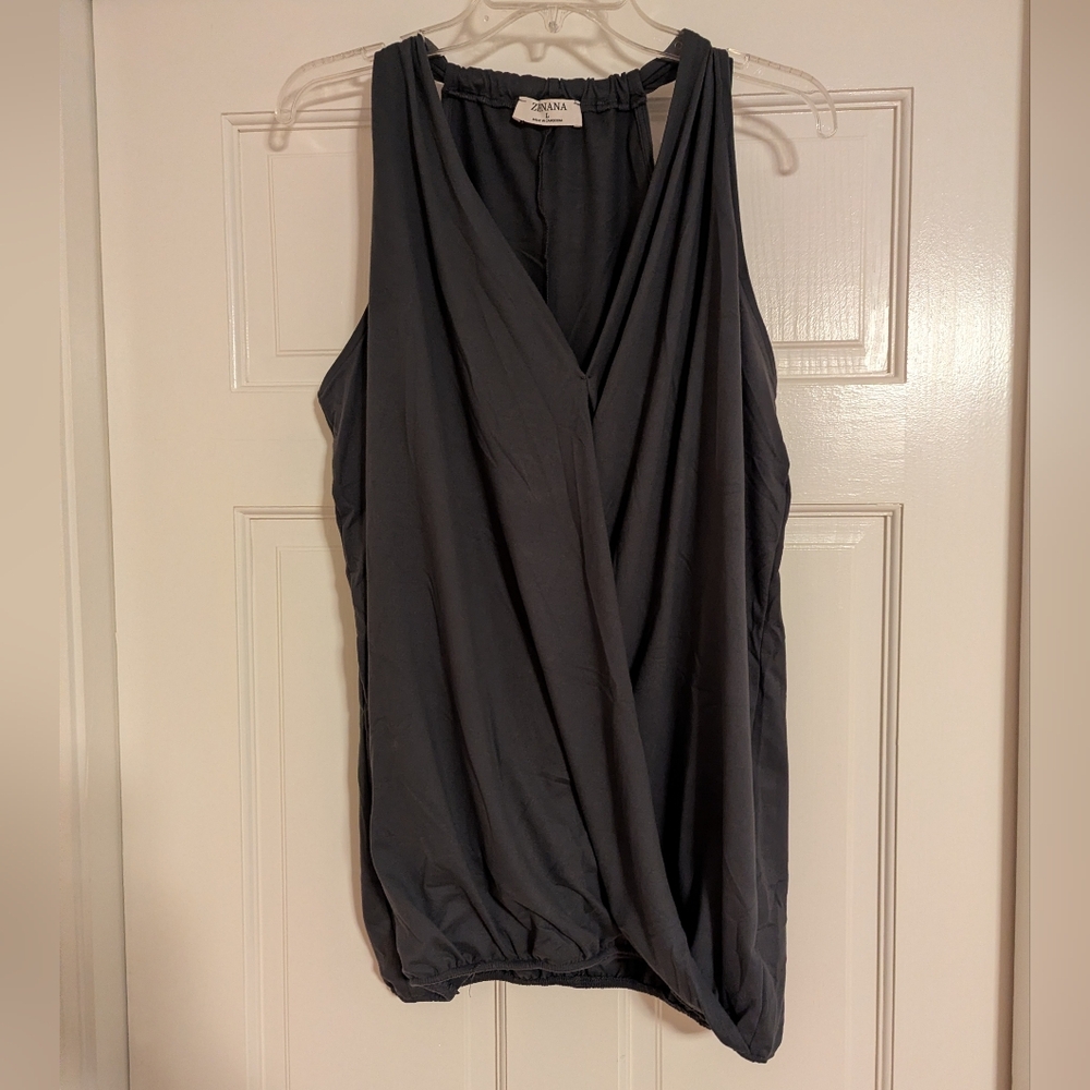 Zenana Outfitters Charcoal Sleeveless Top